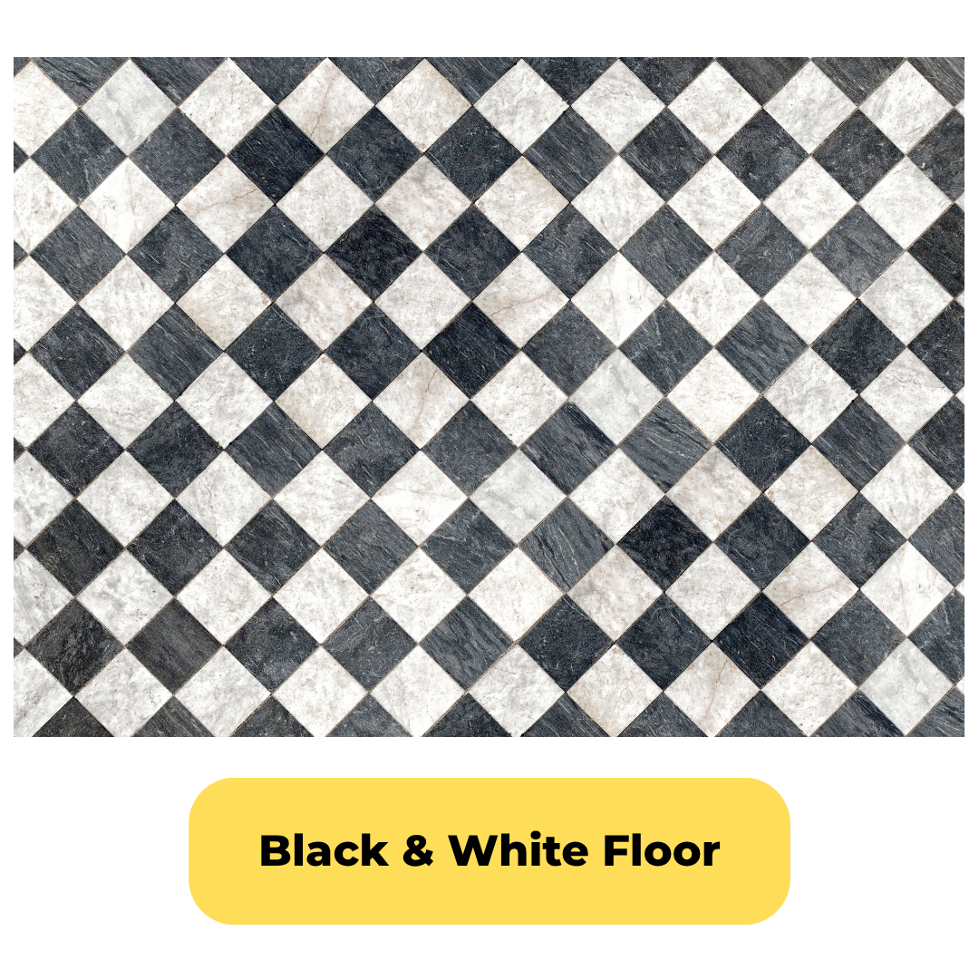 Black & White Checked Floor