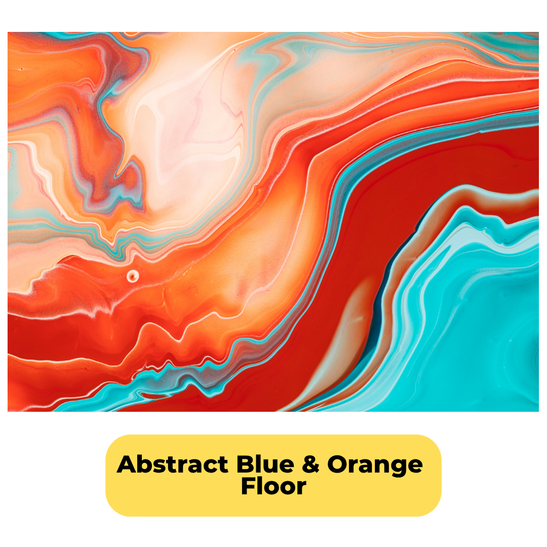 Abstract Blue & Orange Floor