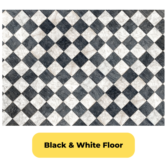 Black & White Checked Floor
