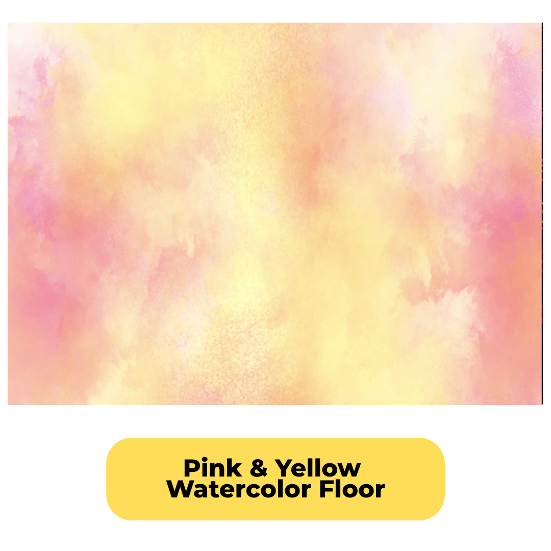 Pink & Yellow Watercolor Floor