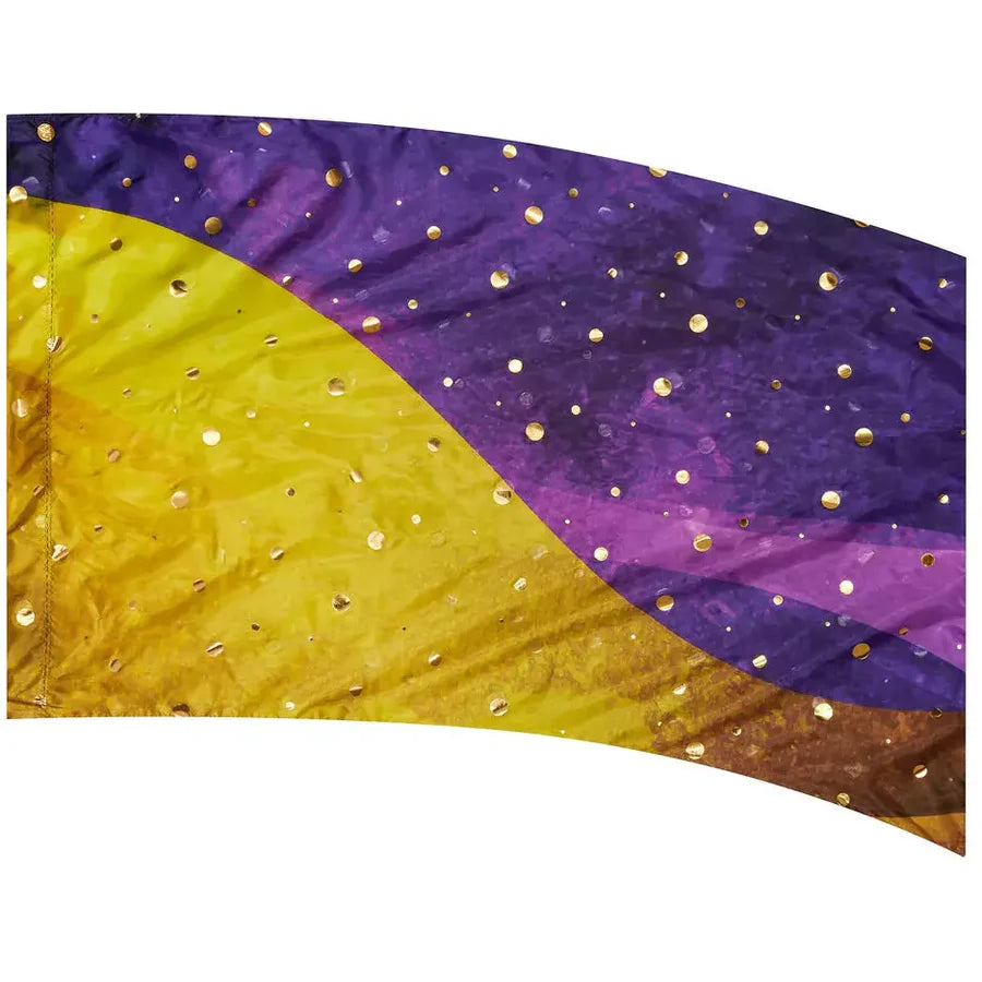 Purple & Gold Waves Genesis Flag