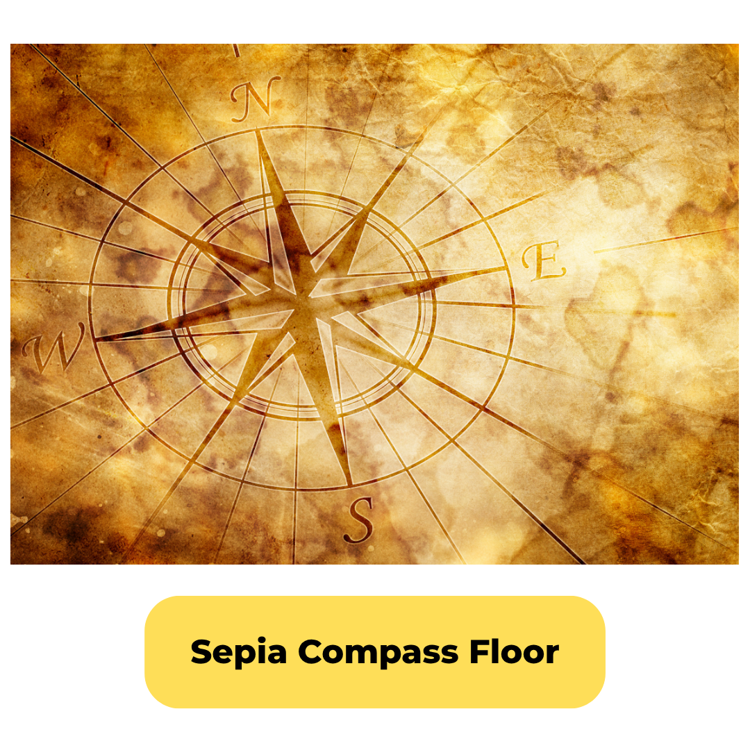 Sepia Compass Floor